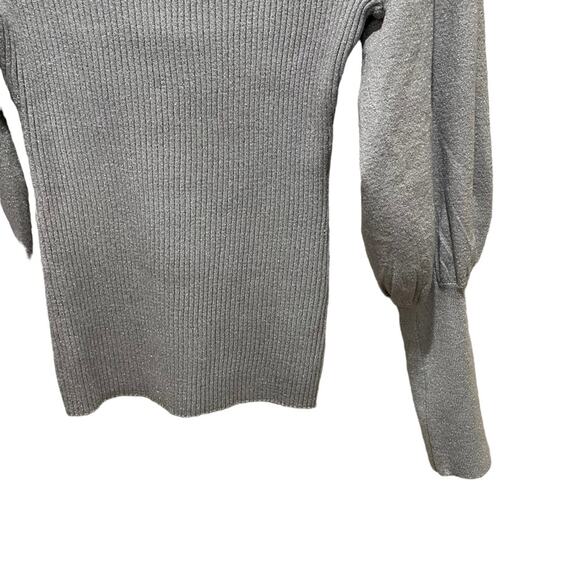 INC International Concepts Metallic Cut-Out Puff Sleeve Sweater Size XL Petite - Picture 5 of 11